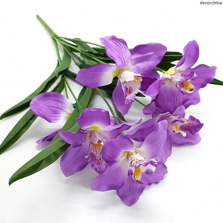 Букет Орхидеи Цимбидиум 7 веток 60 см уп/20 шт Пластик Ассорти M-120