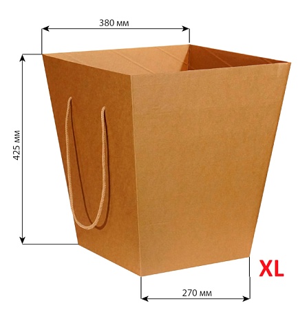 Набор коробок для переноски цветов XL 10 шт 27 х 38 х 42.5 см без крышки